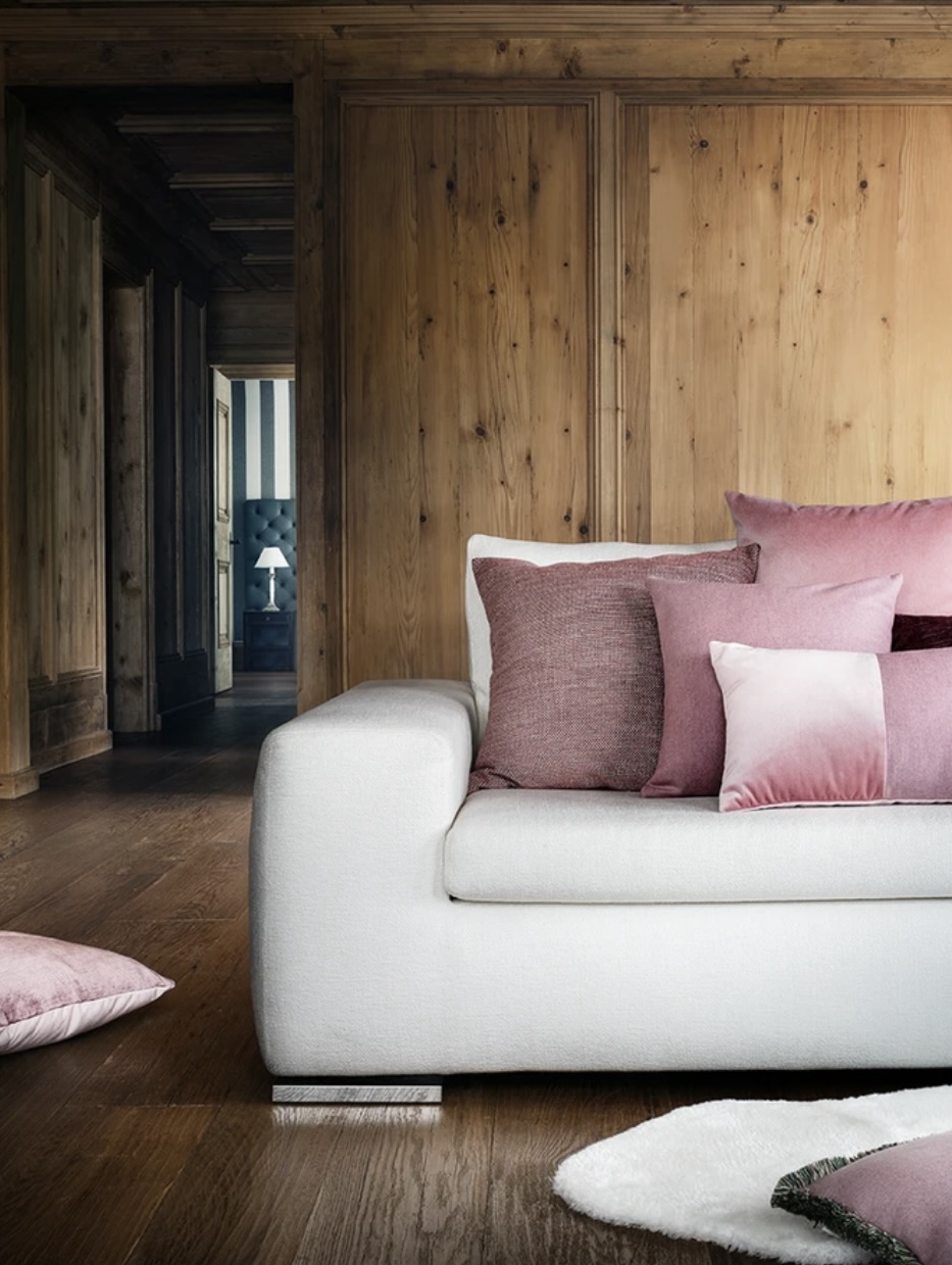 Velvet Pillows on Modern Sofa- Styylish